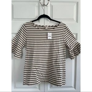 J. Crew Blouse With 3/4 Flared Sleeves (NWT)